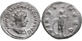 Roman Empire AR Antoninianus (AD 254) - Gallienus (AD 253-268)
3.26g. 23mm. XF/XF-. Obv. IMP C P LIC GALLIENVS P F AVG, radiate and cuirassed bust to ...
