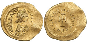 Byzantine Empire, Constantinople AV Tremissis - Heraclius (AD 610-613)
1.43g. 16mm. UNC/AU. Mint luster. obv. Diademed and cuirassed bust to right, we...