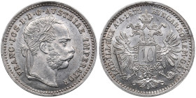 Austria 10 Kreuzer 1872 - Franz Joseph I (1848-1916)
1.81g. AU/UNC. Mint luster.