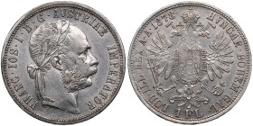 Austria 1 Florin 1878 - Franz Joseph I (1848-1916)
12.34g. AU/AU. Mint luster.