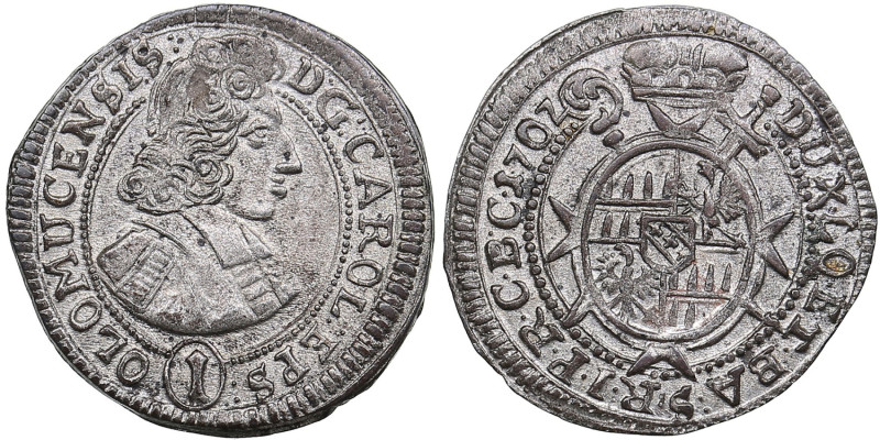 Bohemia, Olomouc 1 Kreuzer 1702 - Charles III Joseph of Lorraine (1695-1711)
0.9...