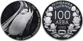 Bulgaria 100 Leva 1993 - XVII Winter Olympics 1994
23.37g. PROOF. KM 209. 