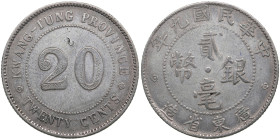 China, Kwang-Tung 20 cents 1920
5.29g. VF/VF. KM Y423.