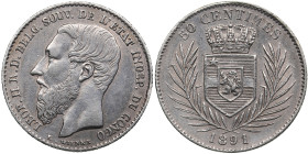 Belgian Congo 50 Centimes 1891
2.54g. XF/AU. Mint luster.