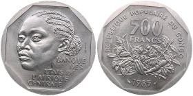 Congo 500 Francs 1985 ESSAI (Pattern)
11.03g. UNC/UNC. Mint luster. KM 20/ E5.