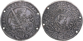 Germany, Saxony Reichstaler 1614 - Johann Georg I & August (1611-1615)
28.70g. VF/VF. Ex jewelry. Dav. 7573.