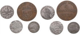 Small group of coins (4)
Various condition.