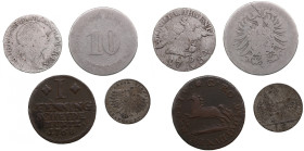 Small group of coins: Silesia, Germany (4)
Various condition.