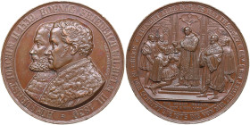 Germany Medal 1839 - 300th Anniversary of his Communion at St. Nicholas' Church in Spandau
58.45g. 45mm. XF/AU.