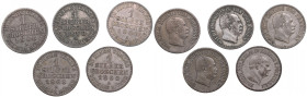 Germany, Prussia 1 Groschen 1860, 1866, 1867, 1868, 1870 (5)
Various condition.