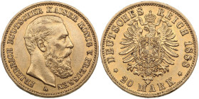 Germany, Prussia 20 Mark 1888
7.94g. XF/XF+. Mint luster.