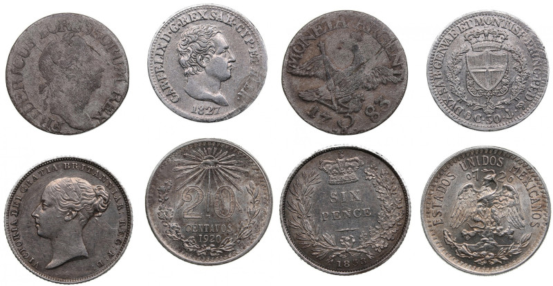 Small group of coins: Mexico, Great Britain, Italy, Germany (4)
Various conditio...