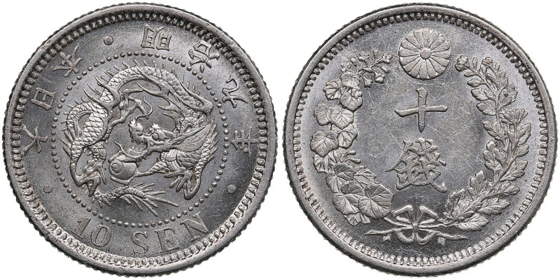 Japan 10 Sen Year 9
2.72g. AU/UNC. Beautiful lustrous specimen.