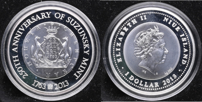 Niue Islands 1 Dollar 2013 - 250th Anniversary of Suzunsky Mint (Siberia, Russia...