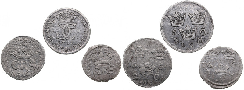 Small group of coins: Sweden (3)
Various condition.