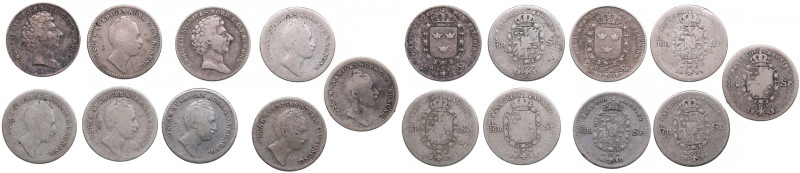 Sweden 1/16 Riksdaler 1835-1855 (9)
Various condition.