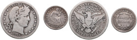 USA 1/4 Dollars 1916 & 1/2 Dime 1854 (2)
Various condition.