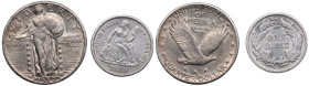 USA 1/4 Dollar 1930 & 1 Dime 1889 (2)
Various condition.