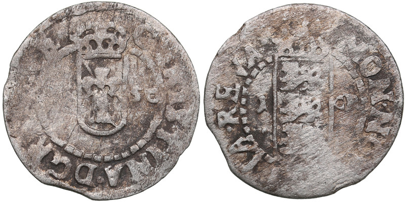 Reval, Sweden 1 Öre 1650 - Christina (1632-1654)
1.01g. F/F-. Haljak 1287. SB 67...