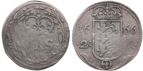 Reval, Sweden 2 Öre 1666 - Carl XI (1660-1697)
1.44g. F/VF-. Haljak 1348. SB 114. Large date. Rare!