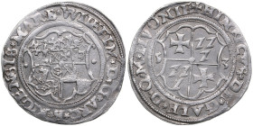 Riga 1/2 Mark 1553 - Wilhelm von Brandenburg & Heinrich von Galen (1551-1556)
5.58g. AU/AU. Charming lustrous specimen. Archbishopric of Riga & The Li...