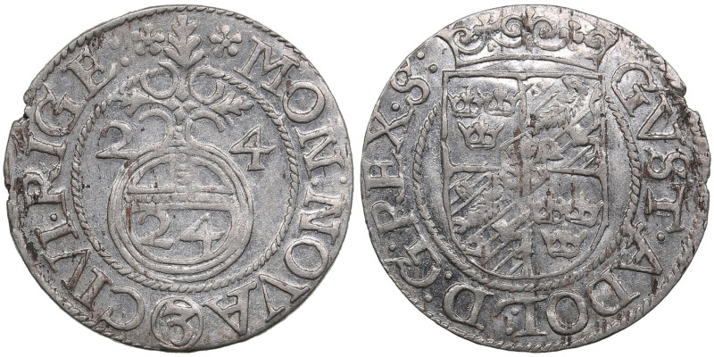 Riga, Sweden 1/24 Taler 1624 - Gustav II Adolf (1611-1632)
1.09g. XF/XF.