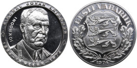 Estonia 10 Krooni 1974 Exile fantasy coinage - General Johan Laidoner
20.15g. UNC/UNC. Charming mint state specimen. Estonia Government in Exile. Stru...