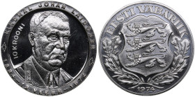 Estonia 10 krooni 1974 Exile fantasy coinage - General Johan Laidoner
20.15g. UNC/UNC. Charming mint state specimen. Estonia Government in Exile. Stru...