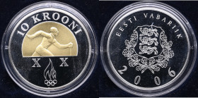 Estonia 10 Krooni 2006 - The Winter Olympics
28.53g. With box and certificate. PROOF.