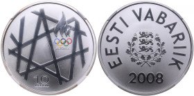 Estonia 10 Krooni 2008 - Beijing Olympics - NGC PF 69
Only six specimens certified finer by NGC. Splendid exemplar.