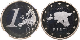 Estonia 1 Euro 2011 - NGC PF 69 ULTRA CAMEO
Only seven coins in higher grade. 