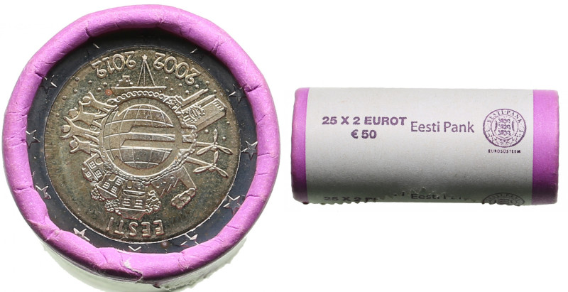 Estonia 2 Euro 2012 - 10 years of Euro (25)
UNC. Bank roll.