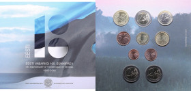 Estonia coin set 2018 - 100th Anniversary of the Republic of Estonia (10)
BU. Rare!