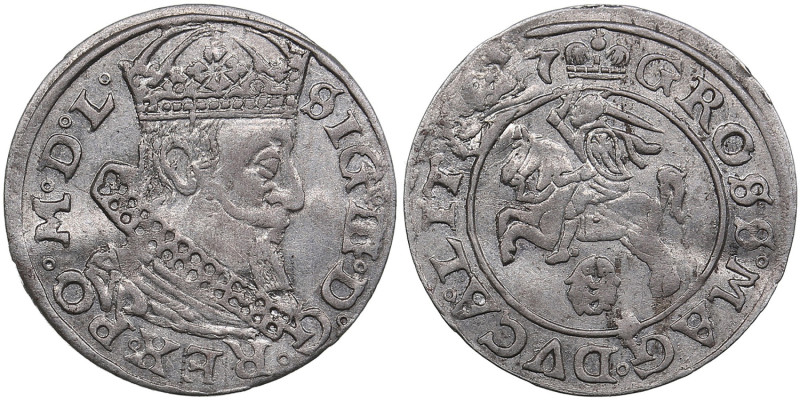 Polish-Lithuanian Commonwealth 1 Grosz 1627 - Sigismund III (1587-1632)
0.91g. A...