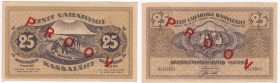 Estonia 25 Marka 1919 - Specimen
VF. Pick 47s.