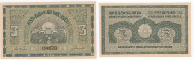 Estonia 3 Marka 1919
AU. Pick 44a.