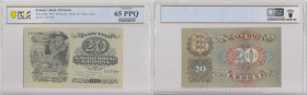 Estonia 20 Krooni 1932 - PCGS 65 PPQ GEM UNC
Pick 64a. Only one specimen has been certified finer by PCGS. 