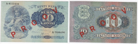 Estonia 10 Krooni 1937 - Specimen
UNC. Pick 67s.
