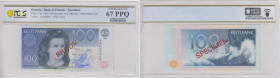 Estonia 100 Krooni 1991 - Specimen - PCGS 67 PPQ SUPERB GEM UNC
Pick 74s. The highest graded in the PCGS census, only. Extremely rare!