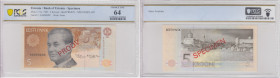 Estonia 5 Krooni 1991 - Specimen - PCGS 64 CHOICE UNC
Pick 71s. Minor scratches. The highest graded in the PCGS census, only. Extremely rare!
