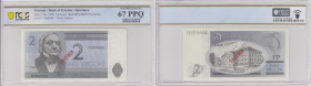 Estonia 2 Krooni 1992 - Specimen - PCGS 67 PPQ SUPERB GEM UNC
Pick 70s. The highest graded in the PCGS census, only. Extremely rare!