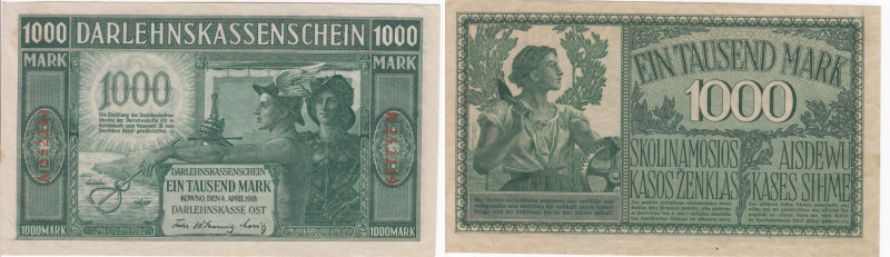 Germany, Lithuania, Kowno (Kaunas) 1000 Mark 1918
Pick R134a. AU.