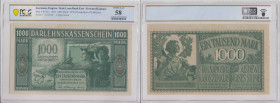 Germany, Lithuania, Kowno (Kaunas) 1000 Mark 1918 - PCGS 58 CHOICE AU
Pick R134a. 