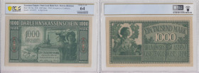 Germany, Lithuania, Kowno (Kaunas) 1000 Mark 1918 - PCGS 64 CHOICE UNC
Pick R134a. Only three specimens has been certified finer by PCGS. 
