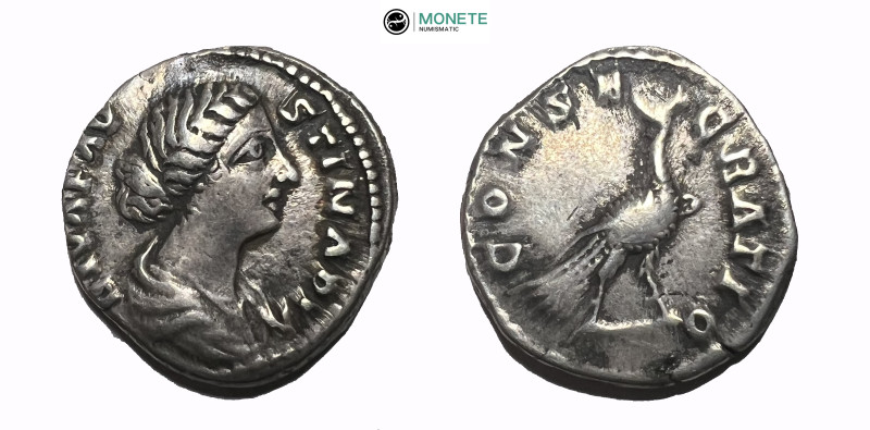 Roman Imperial
Diva Faustina II (175-180 AD) Rome
AR Denarius (18mm 3,19 g)
Obv:...