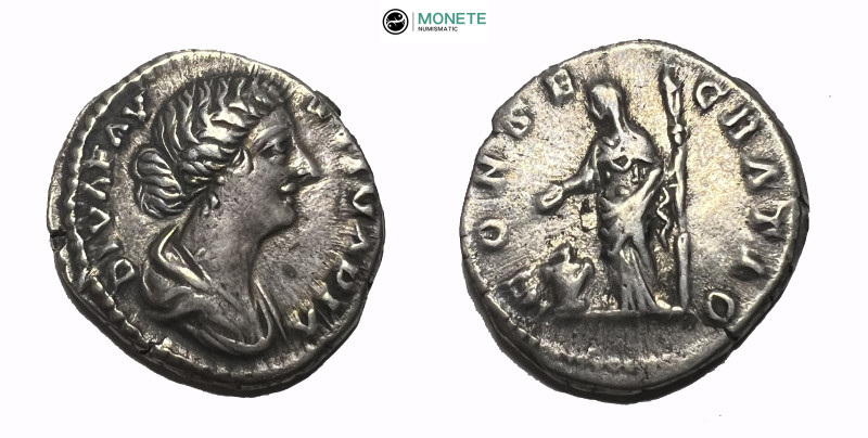 Roman Imperial
Diva Faustina II (Died 175/6 AD).Rome
AR Denarius (19 mm 3,33g)
O...
