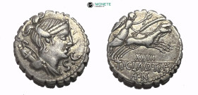 TI. CLAUDIUS NERO. Serrate Denarius (79 BC). Rome.