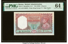 Burma Reserve Bank of India 5 Rupees ND (1938) Pick 4 Jhun5.4.1 PMG Choice Uncirculated 64. Staple holes at issue. HID09801242017 © 2022 Heritage Auct...