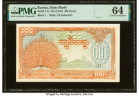Burma State Bank 100 Kyats ND (1944) Pick 21a PMG Choice Uncirculated 64. HID09801242017 © 2022 Heritage Auctions | All Rights Reserved