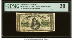 Canada Dominion of Canada 25 Cents 1.3.1870 DC-1a PMG Very Fine 20. HID09801242017 © 2022 Heritage Auctions | All Rights Reserved